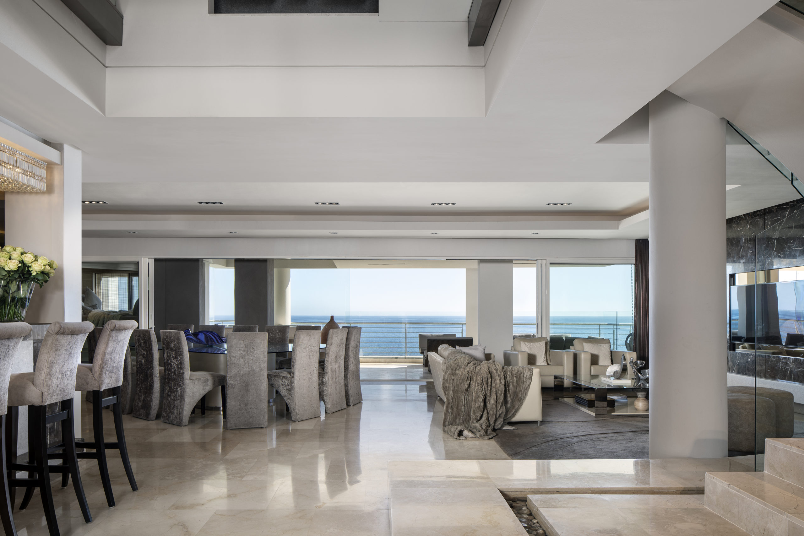 Dining room with a view at Endless Penthouse